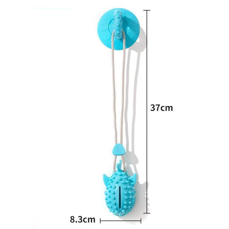 Multifunktionales Hundespielzeug mit Saugnapf